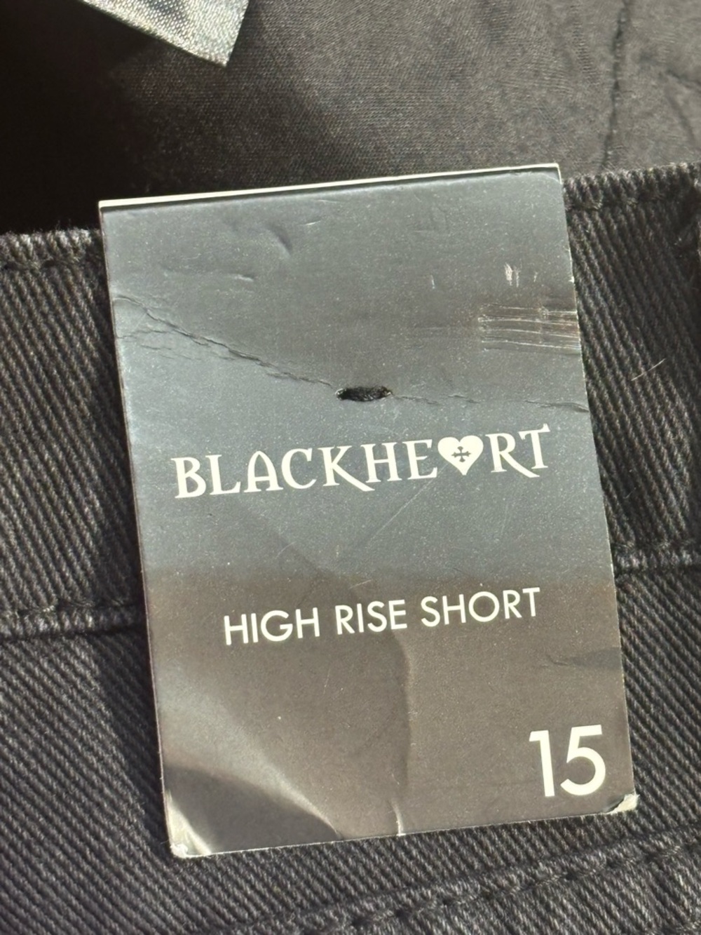 Blackheart Black & Checkered Chain Shorts Size 15 - Picture 4 of 10